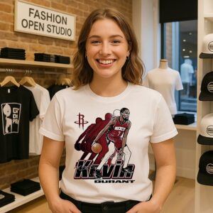 Kevin Durant Houston Rockets Basketball Signature Retro T-Shirt