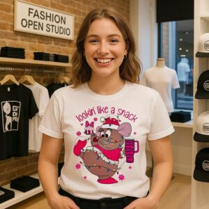 Lookin’ Like A Snack Cinderella Gus Mouse Christmas T-Shirt
