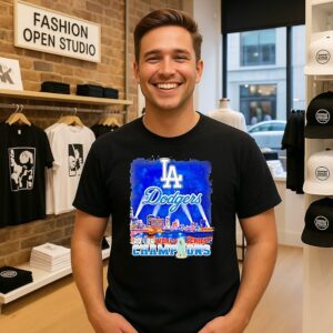 Los Angeles Dodgers Retro Skyline 2025 World Series Champions T-Shirt