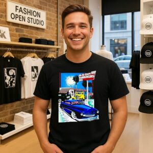 Mercury Car In N Out Hamburgers Store Opening T-Shirt