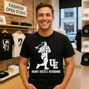 Molly Davis Iowa Hawkeyes Women’s Basketball Ue Heart Hustle Headband T-Shirt