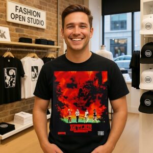 Myles Garrett Cleveland Browns Fooballl Stranger Things 5 Poster T-Shirt