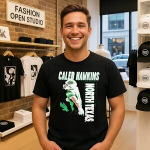 North Texas Mean Green Caleb Hawkins Graphic T-Shirt