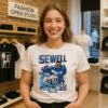 Penei Sewell 58 Detroit Lions Football City Skyline Graphic T-Shirt