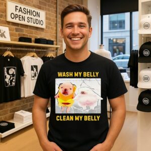 Pibble Wash My Belly Clean My Belly Meme T-Shirt