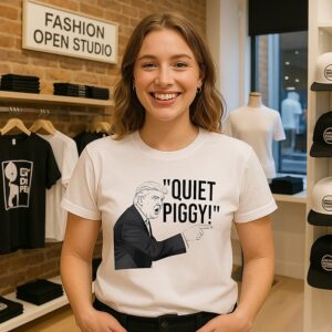 Quiet Piggy Iconic Trump Quote 2025 T-Shirt