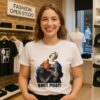 Quiet Piggy Saint Holding Pig Head Anti Trump T-Shirt