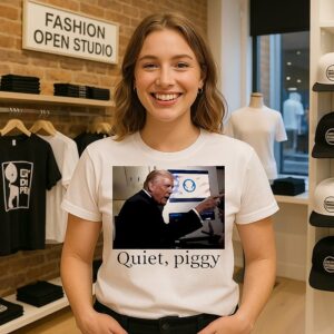 Quiet Piggy Trump Funny T-Shirt