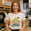 Rachel Olivia Wearing Rei Co Op T-Shirt