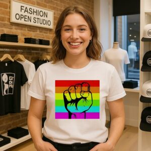 Rainbow Fist Lgbtq Pride Graphic T-Shirt