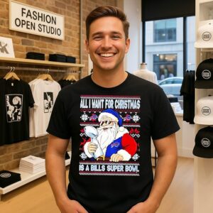 Santa All I Want For Christmas Is A Bills Super Bowl T-Shirt