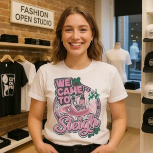 Sleigh We Came To Summit Cheer Champion Christmas T-Shirt