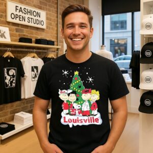 Snoopy And Fiends Louisville Cardinals Christmas T-Shirt