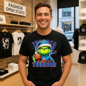 The Grinch Christmas X Oklahoma City Thunder Football T-Shirt