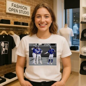 Toronto Blue Jays Vladimir Guerrero Jr. Bo Bichette And Cavan Biggio World Series 2025 Photo T-Shirt