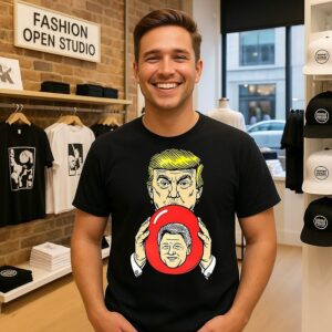 Trump Blowing Clinton Sarcastic T-Shirt
