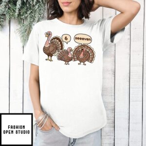Turkey 67 Thanksgiving T-Shirt, 6 7 Meme T-Shirt