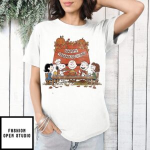 Vintage Peanuts Snoopy Thanksgiving T-Shirt, Charlie Brown Holiday T-Shirt