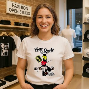 Vive Le Rock Crucified Mickey Mouse Being Nailed Hang Upside Down T-Shirt