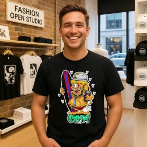 Goofyfoot Surf Goat Cartoon T-Shirt