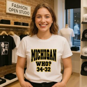 Hannah Montoya Michigan Who 34 32 T-Shirt