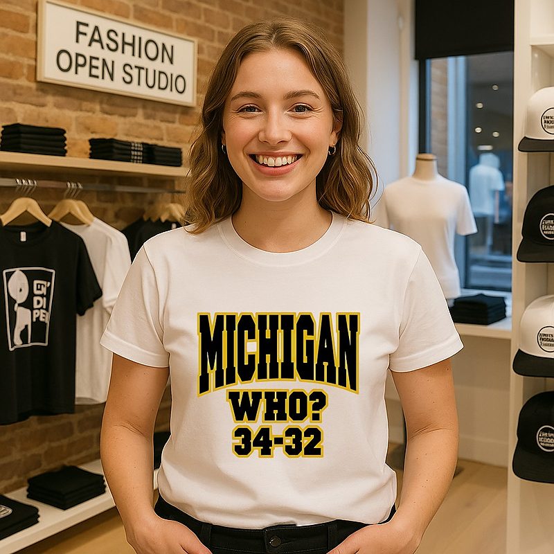 Hannah Montoya Michigan Who 34 32 T-Shirt