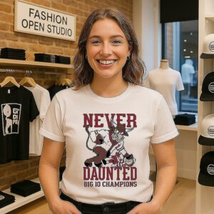 Indiana Hoosiers Beat Ohio State Buckeyes Never Daunted Big 10 Champions Mascot T-Shirt