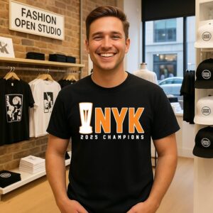New York Knicks NBA Cup 2025 Champions Nyk Trophy T-Shirt