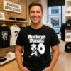 Ohio State Buckeye Mascot Holding Donut Buckeye Donuts T-Shirt