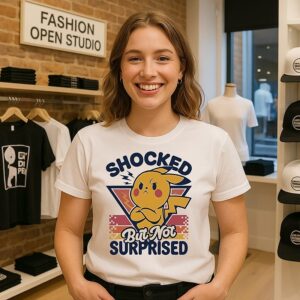 Pikachu Shocked But Not Surprised Retro T-Shirt