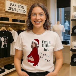 Santa Girl I’m A Little Bit Fa La La La Christmas T-Shirt