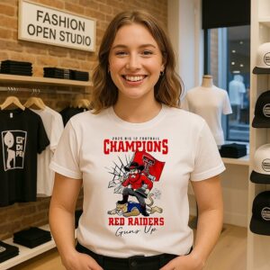 Texas Tech Red Raiders NCAA 2025 Big 12 Football Champions Guns Up T-Shirt