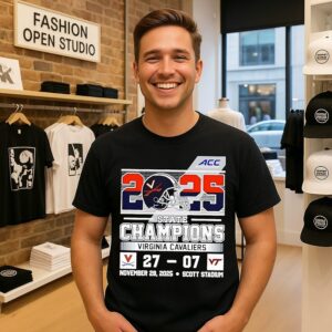 Virginia Cavaliers 2025 Acc State Champions 27-07 Score Helmets T-Shirt