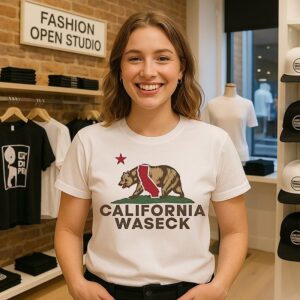 Waseck California Bear California Republic Wordplay Vintage T-Shirt