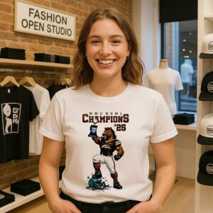 Western Michigan Broncos Myrtle Beach Bowl Champions 2025 Football Mascot T-Shirt