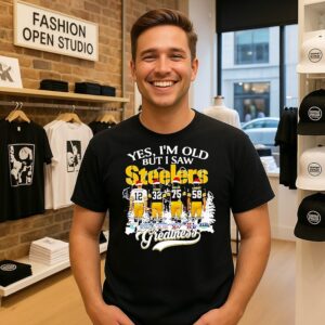 Yes I’m Old But I Saw Pittsburgh Steelers Greatness Super Bowl Signatures Christmas T-Shirt