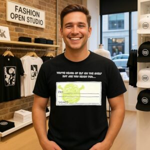 You’ve Heard Of Elf On The Shelf But Are You Ready For Shrek On A Cheque T-Shirt