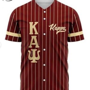 1911 Kappa Kap Greek Letter Stripe Style Baseball Jersey