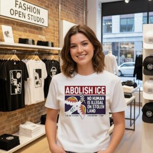 Abolish Ice No Human Is Illegal On Stolen Land T-Shirt