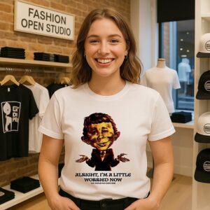 Alfred E Neuman Alright I’m A Little Worried Now The World Has Gone Mad T-Shirt