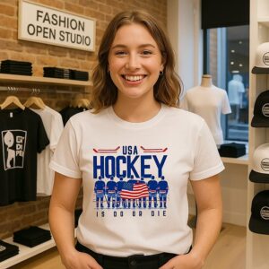 America Hockey Is Do Or Die Players Flag T-Shirt