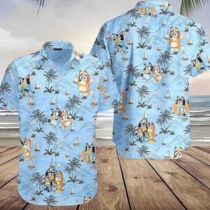 Bluey And Bingo Beach Summer Hawaiian Shirt