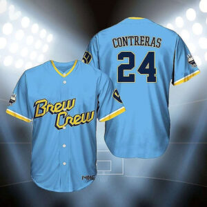 Brewers William Contreras 24 Brew Crew Baseball Jersey