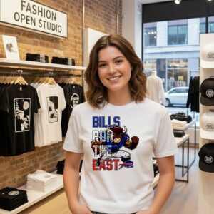 Buffalo Bills 2025 NFL Wild Card Weekend Bills Run The East Mascot T-Shirt
