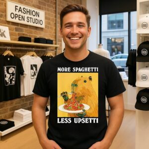 Capybara Eating Spaghetti More Spaghetti Less Upsetti Funny T-Shirt
