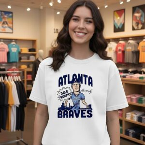 Dale Murphy Atlanta Braves Baseball Signature Caricatures T-Shirt