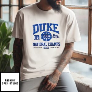Duke Blue Devils Basketball 2001 National Champs 20th Anniversary 2026 T-Shirt