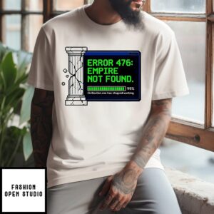 Error 476 Empire Not Found The Roman Column Is Cracked Pixel Art Meme T-Shirt