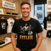Fitler Hitler Bodybuilding Caricature T-Shirt