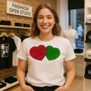 Hughes And Kisses Happy Valentine Day T-Shirt